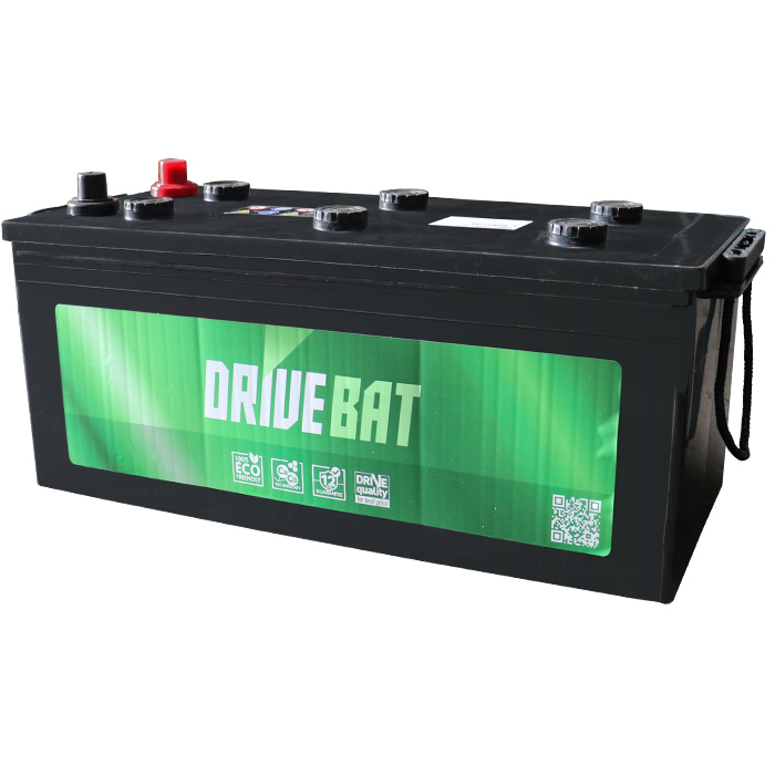 Акумулятор вантажний DRIVEBAT 6СТ-140(3), 12B, 140Ah, 900A, плюс ліворуч (L+) кальцієвий (Ca/Ca), 513X189X223 мм
